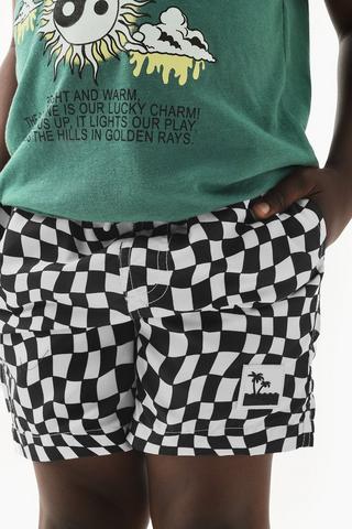 Check Swim Shorts