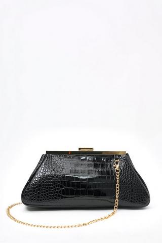 Crocodile Skin Clutch Bag