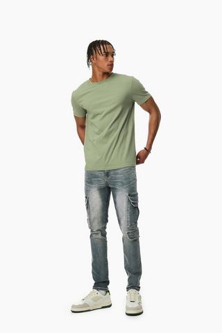 Skinny Cargo Denim
