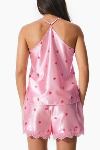 Heart Satin Sleep Set