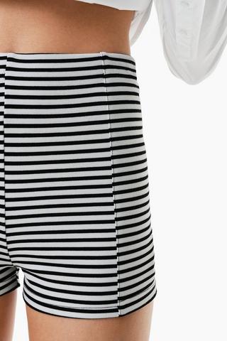 Stripe Micro Cheeky Shorts