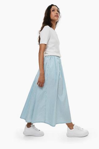 Stripe Midi Skirt