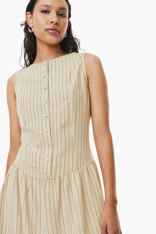 Stripe Drop Waist Dress