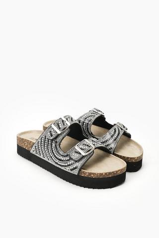 Double Diamante Strap Slider