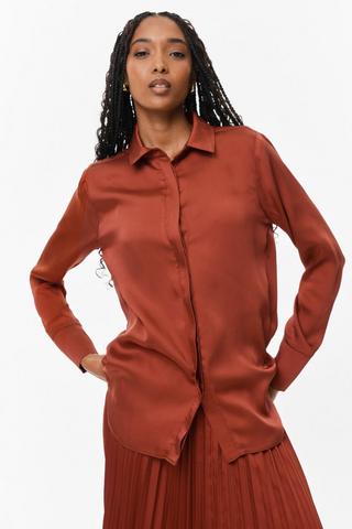 Slouchy Satin Shirt