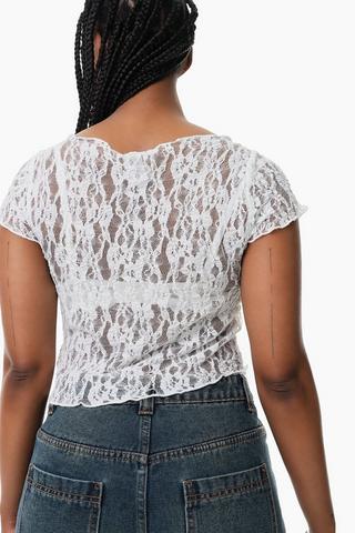 Asymmetrical Lace Top