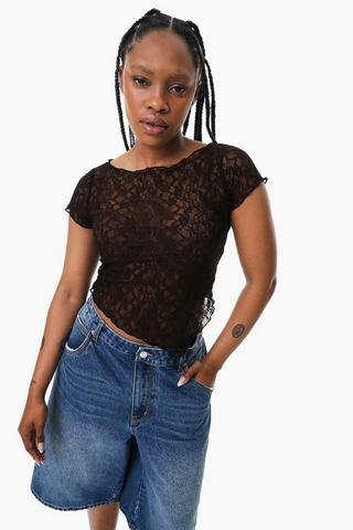Asymmetrical Lace Top