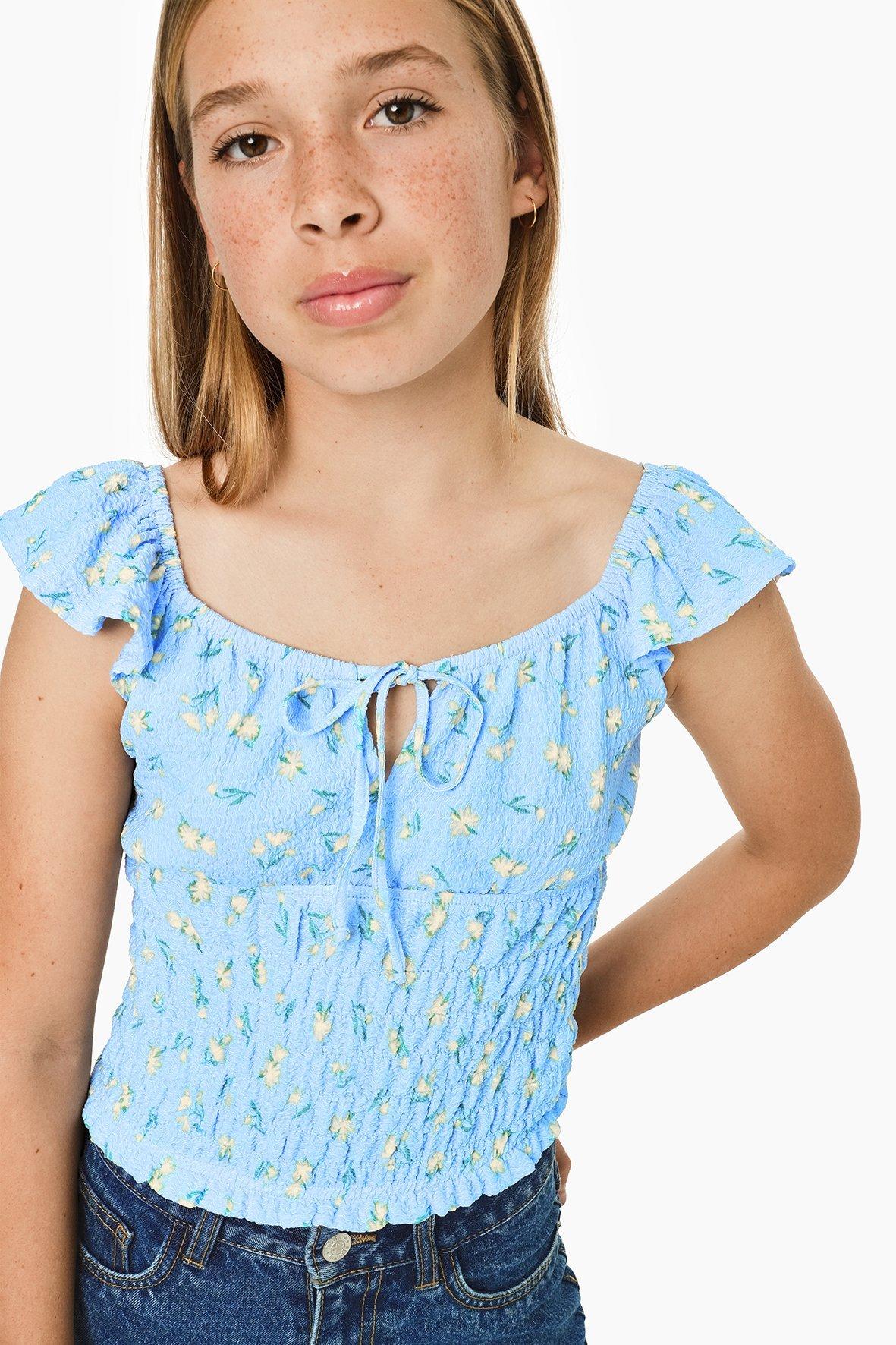 Semi-Sheer Embroidered Floral Chiffon Cami Top main image 0