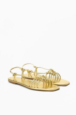 Plaited Multi Strap Sandal