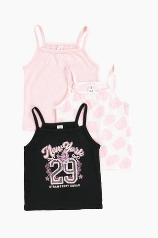 3 Pack Cami Tops