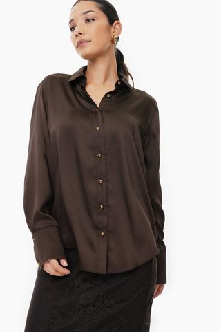 Slouchy Satin Shirt