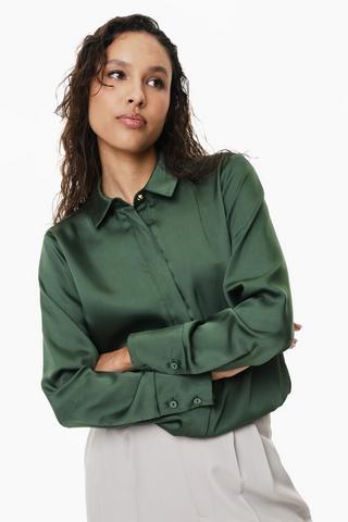 Slouchy Satin Shirt