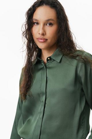 Slouchy Satin Shirt