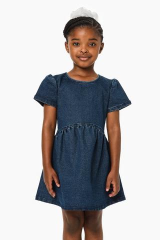 Denim Fit And Flare Dress