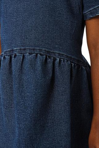 Denim Fit And Flare Dress