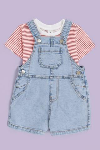 Denim Dungaree and Tee Set
