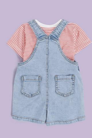 Denim Dungaree and Tee Set