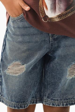 Denim Bermuda Shorts