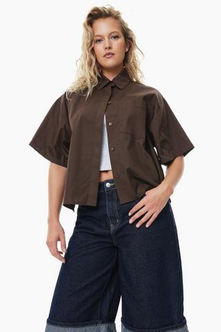Boxy Poplin Shirt