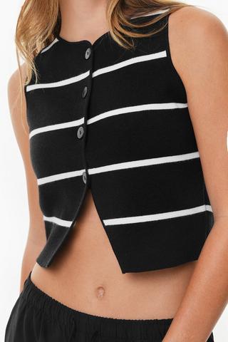 Stripe Knit Waistcoat
