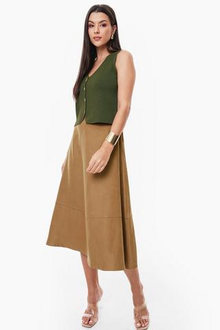 Suede Skirt