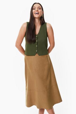 Suede Skirt
