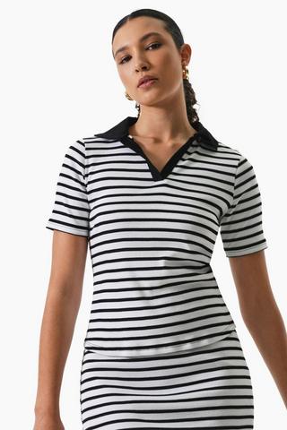 Stripe Johnny Collar Golfer
