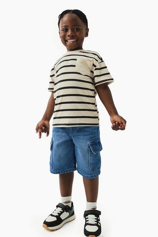 Denim Cargo Shorts