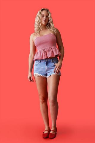 Micro Cheeky Denim Shorts