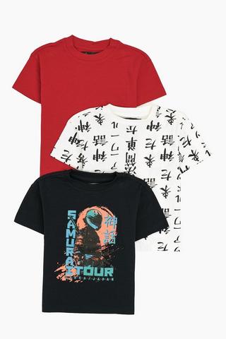 3 Pack Samurai T-Shirts