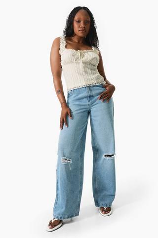 Rigid Wide Leg Denim