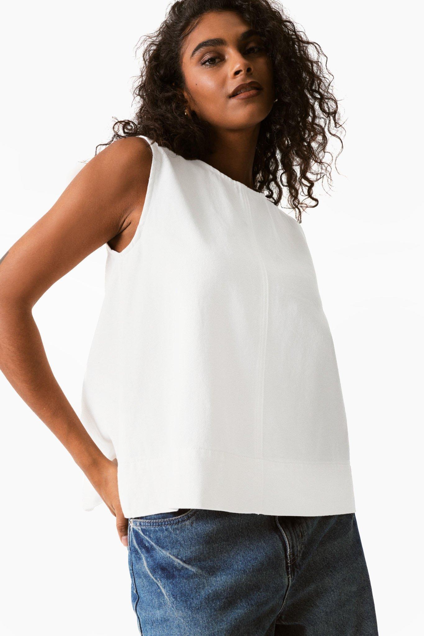 Denim Shell Top