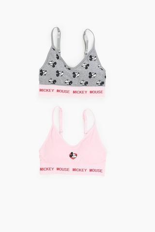Minnie Mouse 2 Pack Crop Bras