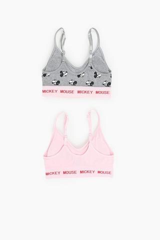 Minnie Mouse 2 Pack Crop Bras