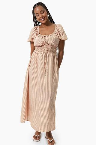 Stripe Fit And Flare Dress