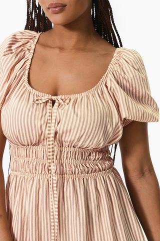 Stripe Fit And Flare Dress