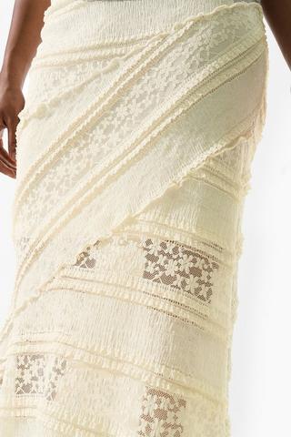 Lace Column Skirt
