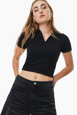 Seamless Johnny Collar Top