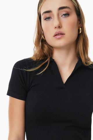 Seamless Johnny Collar Top