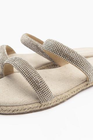 Diamante Double Strap Sandal