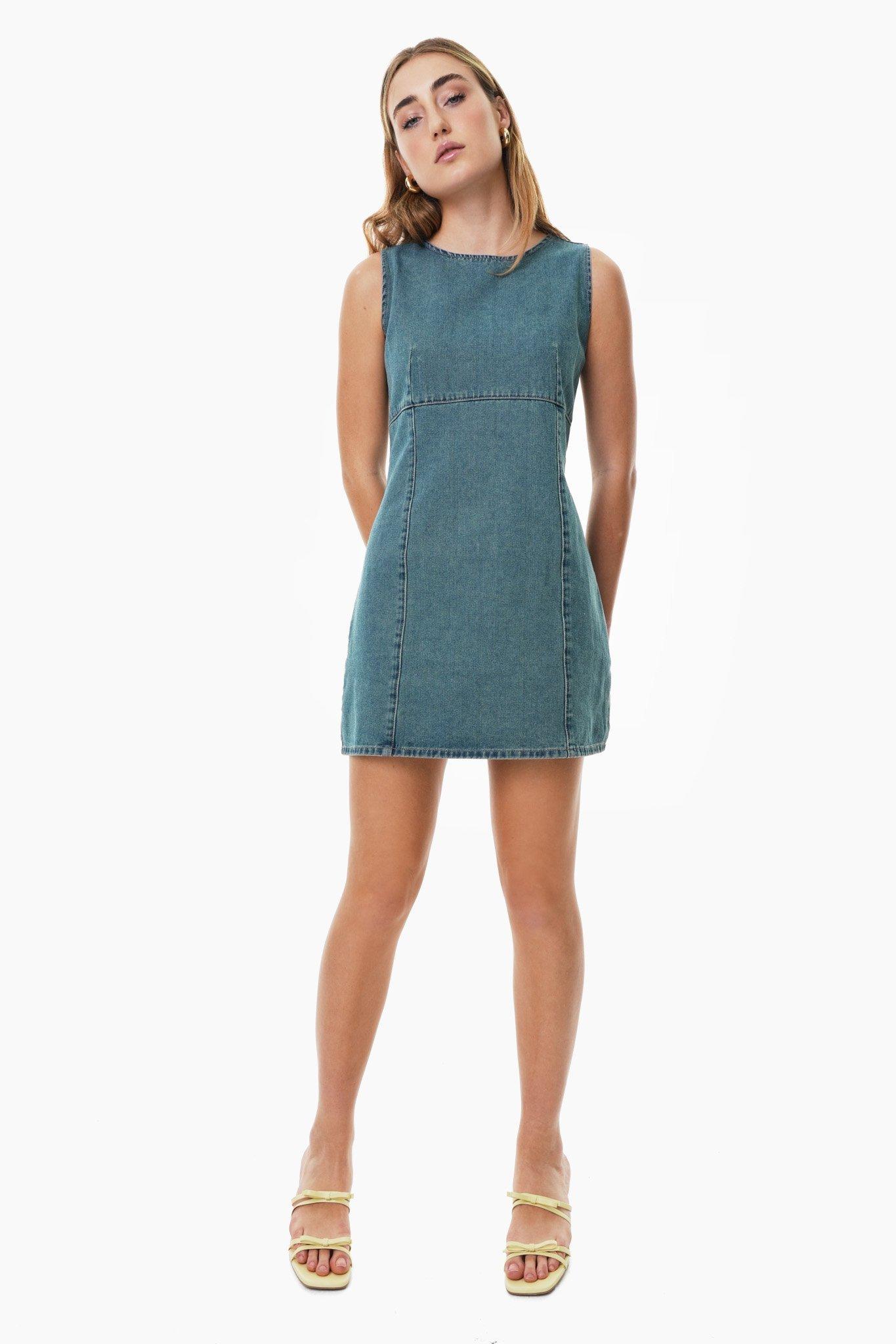 mr price denim dresses Denim Fit And Flare Dress