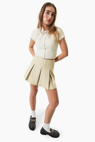 Pleated Mini Skirt