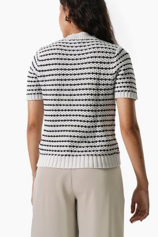 Stripe Crochet Cardigan