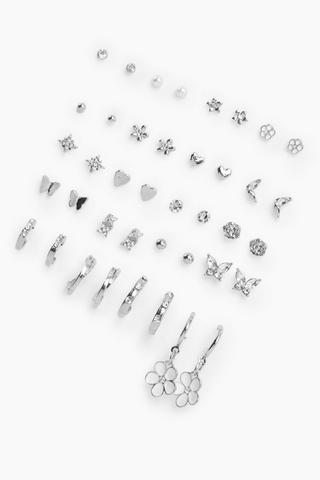 20 Pack Stud And Hoop Earrings