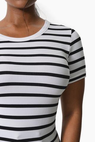 Stripe Seamless Fitted Top
