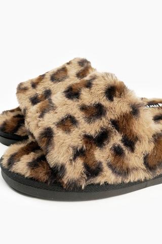 Leopard Fluffy Slipper