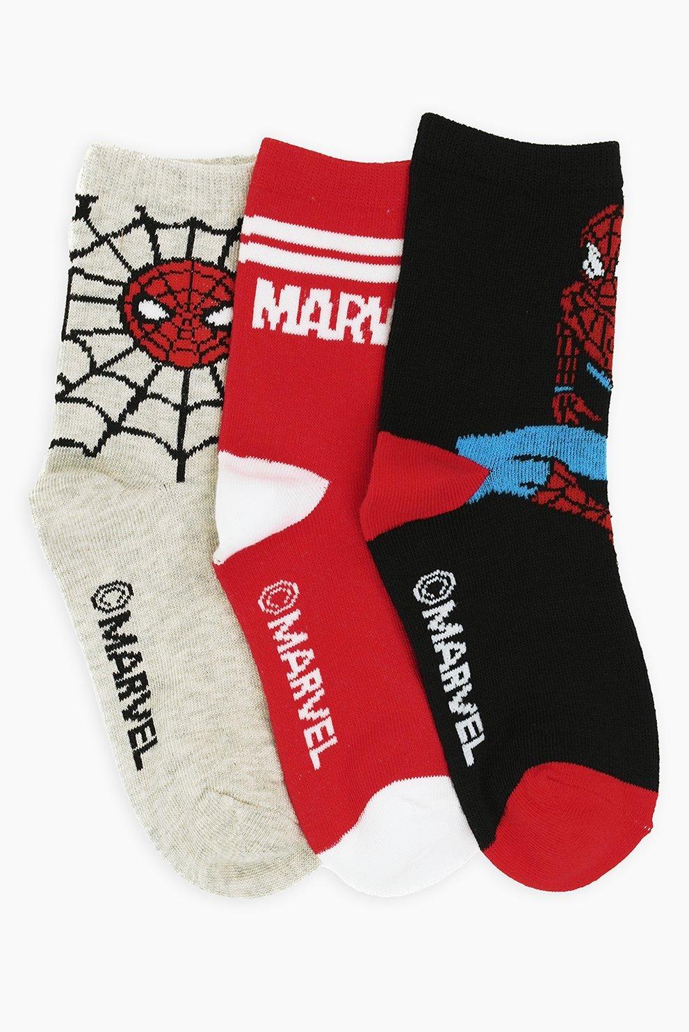 3 Pack Spiderman Socks