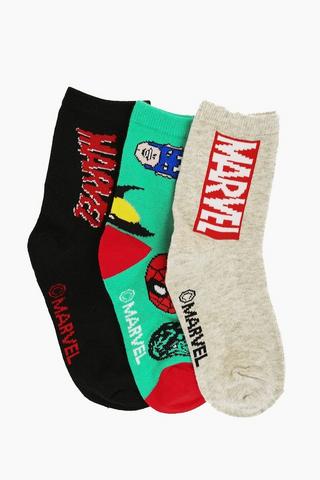 3 Pack Marvel Socks