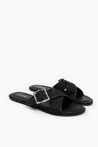 Cross-over Buckle Strap Sandal