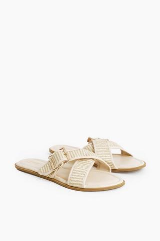Cross-over Buckle Strap Sandal